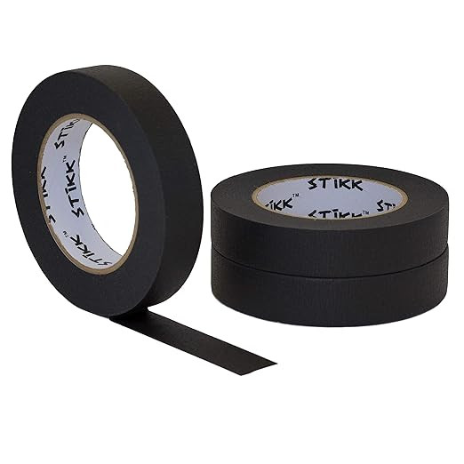 STIKK Painters Tape - 3pk Black Painter Tape - 1 inch x 60 Yards - Paint Tape for Painting, Edges... | Amazon (US)