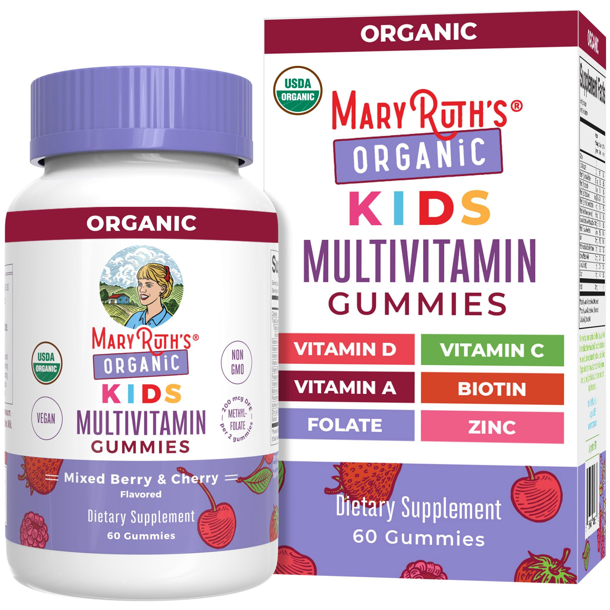 MaryRuth Organics Kids Vitamins | Multi | 1 Month Supply | Multivitamin Gummies for Ages 4+ | Mul... | Amazon (US)