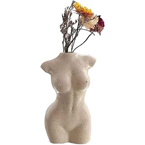Camtoms Female Body Vase, Incense Holder, Home Office Decoration, Small Ceramic Flower Vase, Boho... | Amazon (US)