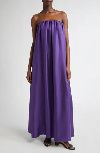 Edda Strapless Silk Twill Dress | Nordstrom