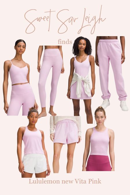 Lululemon new color crush! Vita Pink | activewear, active set, pink loungewear, pink leggings, pink tank top 

#LTKFitness #LTKSeasonal #LTKActive