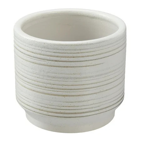 Better Homes & Gardens 12" Teramo Round Ceramic Planter, White | Walmart Online Grocery