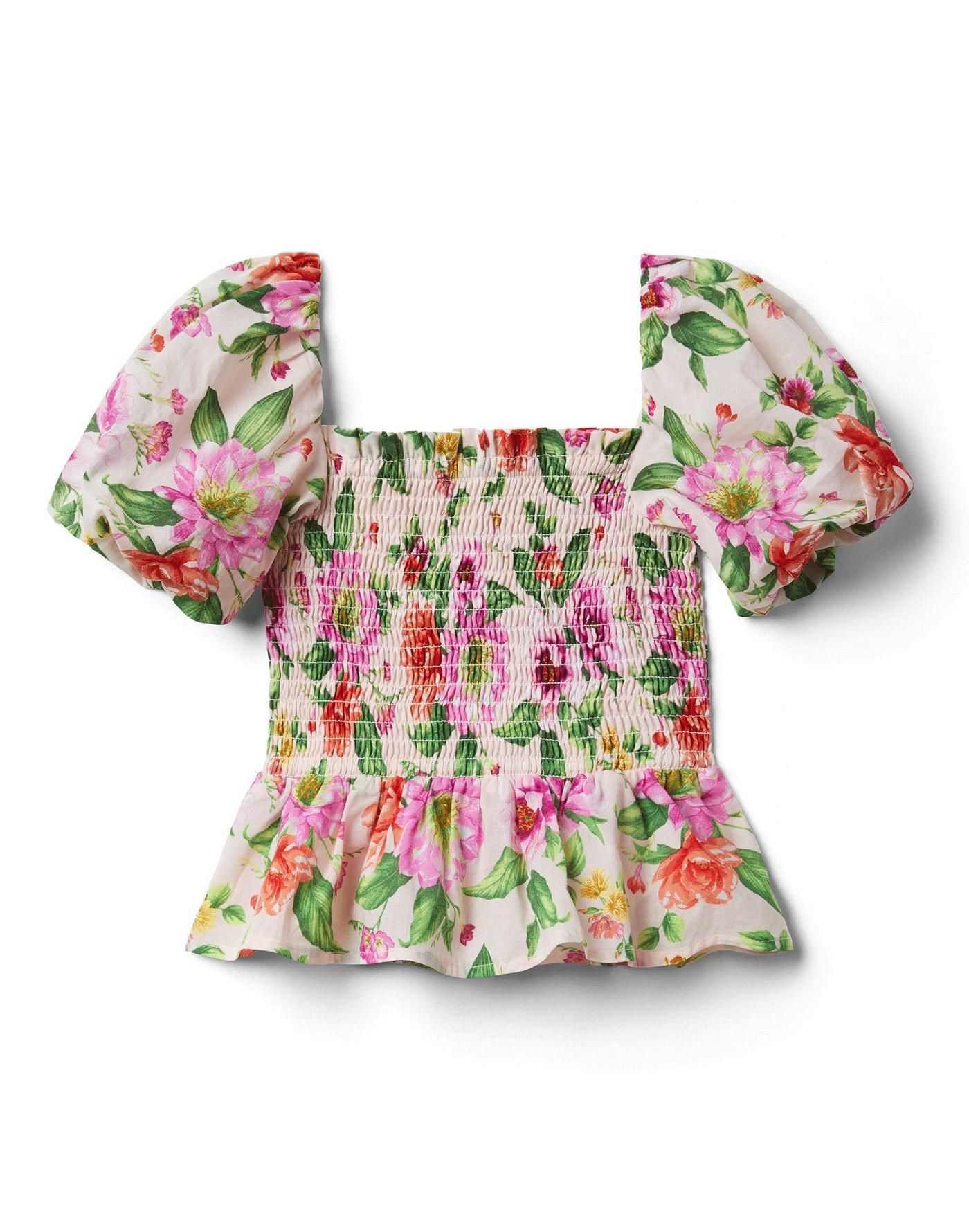 Dahlia Smocked Puff Sleeve Top | Janie and Jack