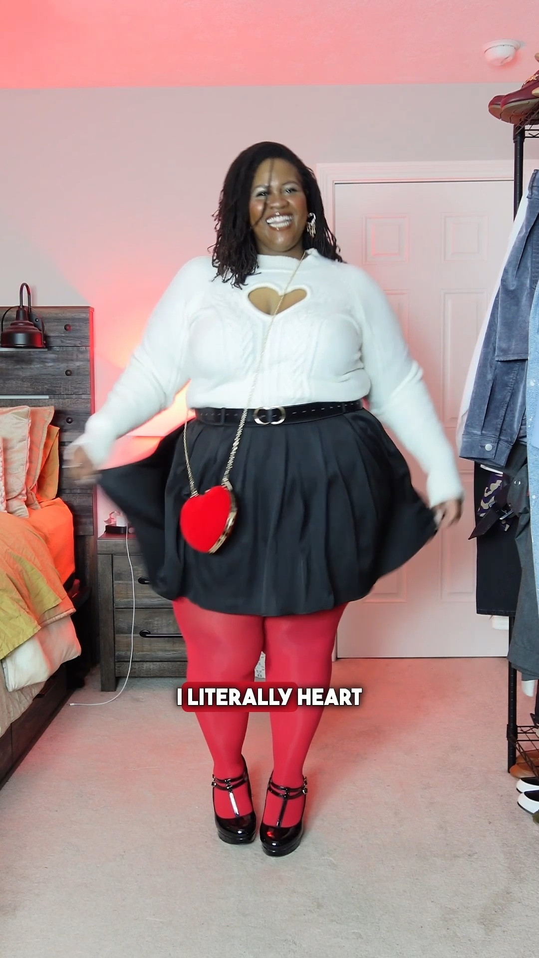 I call this one “A Peep into My Heart”. It’s flirty, playful and perfect for when you need a little motivation to wear your heart on your sleeve 🤗

🏷️ I’m wearing a size 24 in the knit sweater and pleated mini skirt, a size 5X/6X in the red tights and a size 12W in the Mary Janes.

#LTKShoeCrush #LTKPlusSize #LTKFindsUnder50