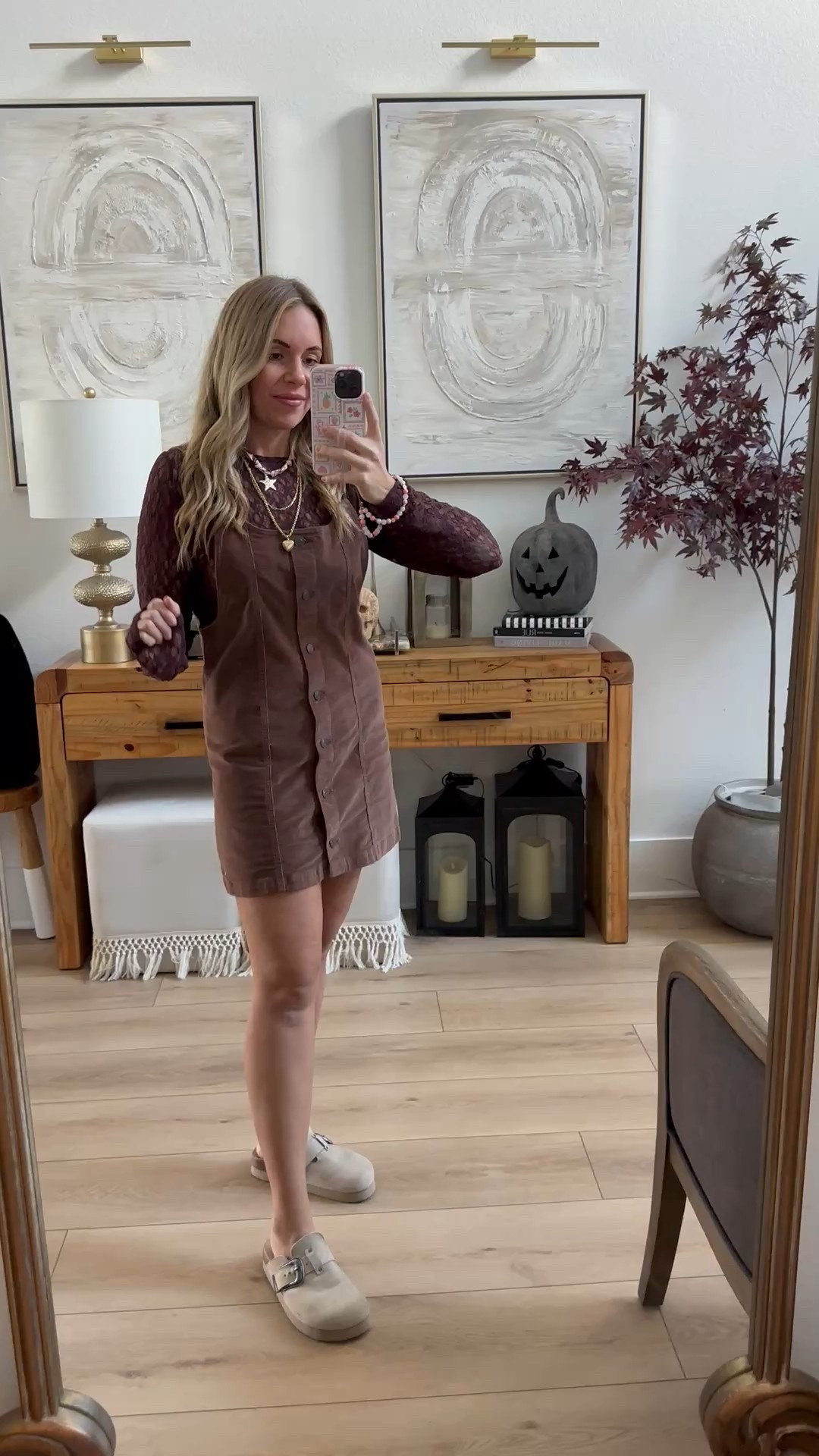 Wearing my true size small in the overall dress and sized up to a medium in the lace top. My mules are old but i included some similar ones. 

#LTKFindsUnder50