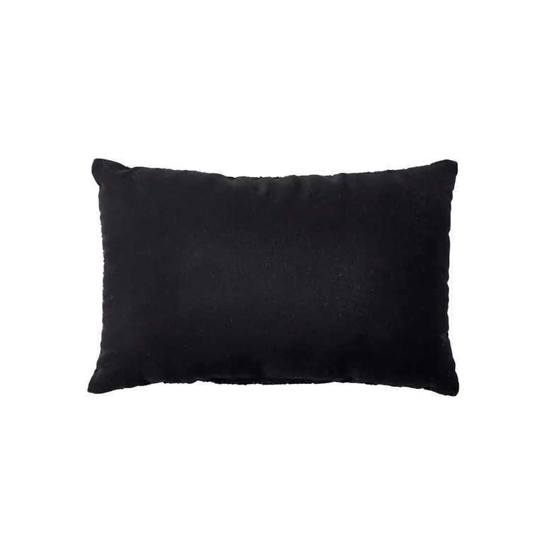 Better Homes & Gardens Hermosa Outdoor Decorative Throw Pillow, 13" x 19", Black, 1 Pillow | Walmart (US)