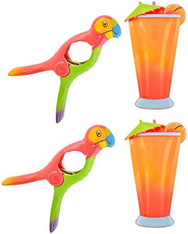 O2COOL Bocaclips - Beach Towel Clips for Beach Chairs, Patio and Pool Accessories - (Parrot/Cocktail | Amazon (US)