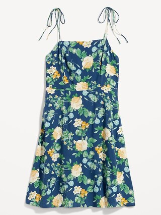 Fit & Flare Tie-Strap Mini Dress for Women | Old Navy (US)