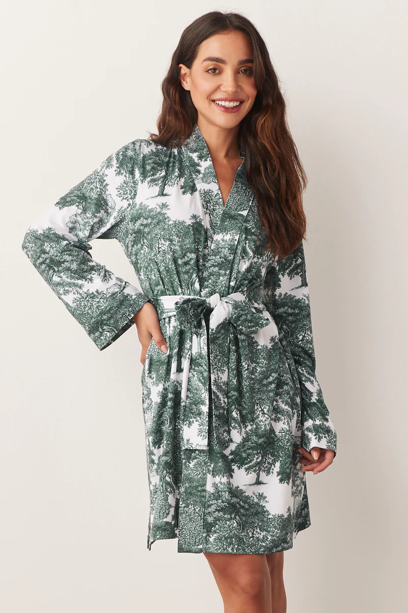 MEADOW CLASSIC SHORT ROBE | FOREST TOILE | MASONgrey