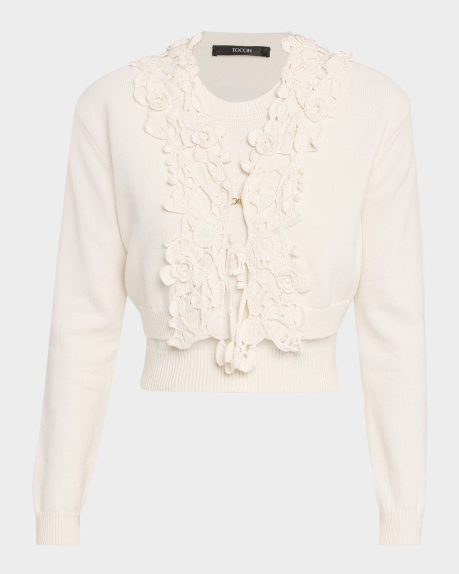 Rosalind Floral Cotton-Cashmere Cardigan | Neiman Marcus
