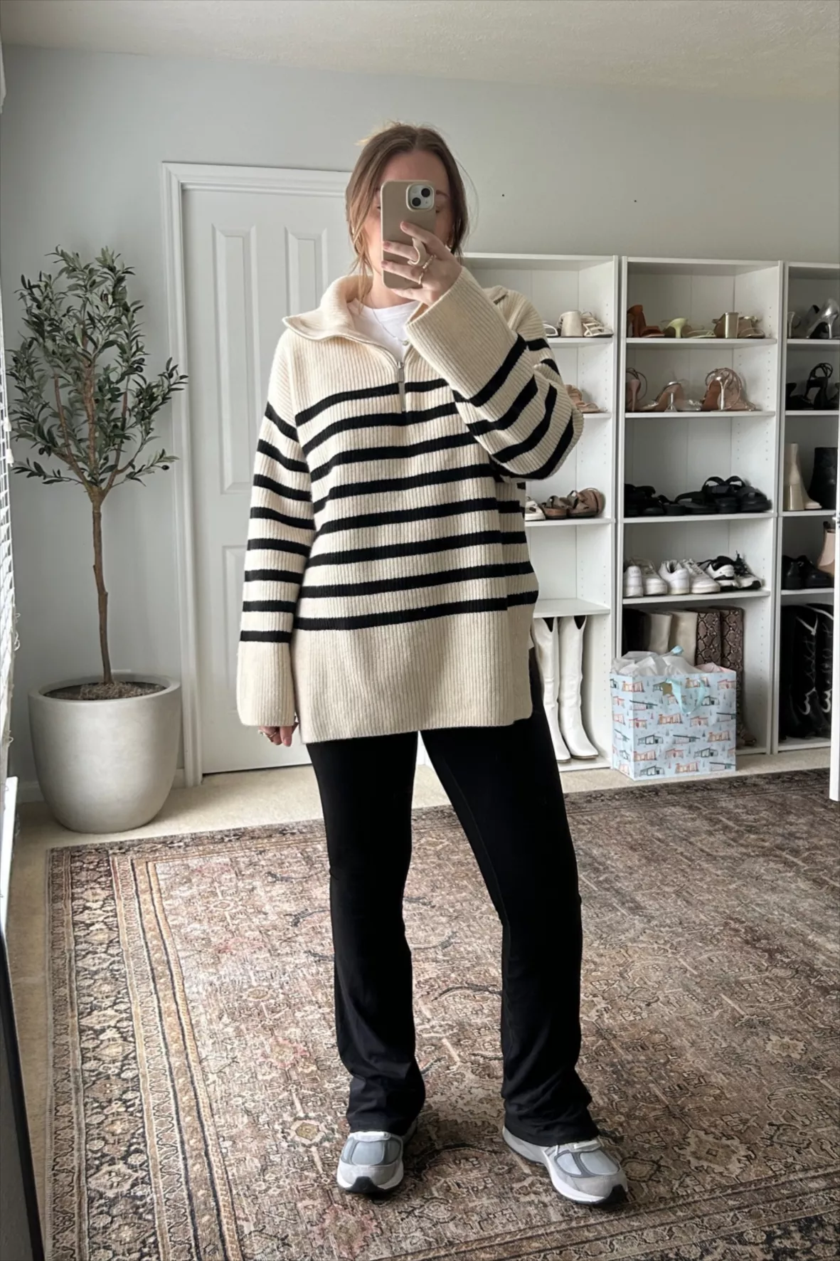 Flora Knit Half-Zip Pullover
