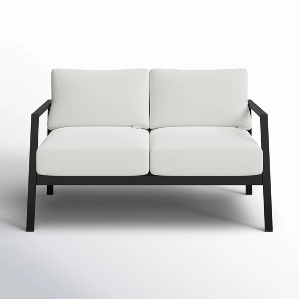 Armando 51” Aluminum Outdoor Loveseat with Sunbrella Cushions | Wayfair North America