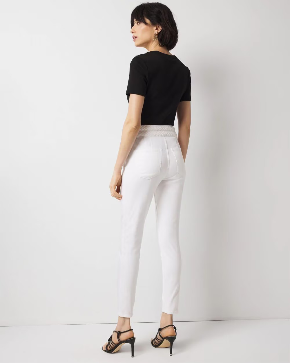 Petite Extra High-Rise Braided Waist Skinny Jean | White House Black Market