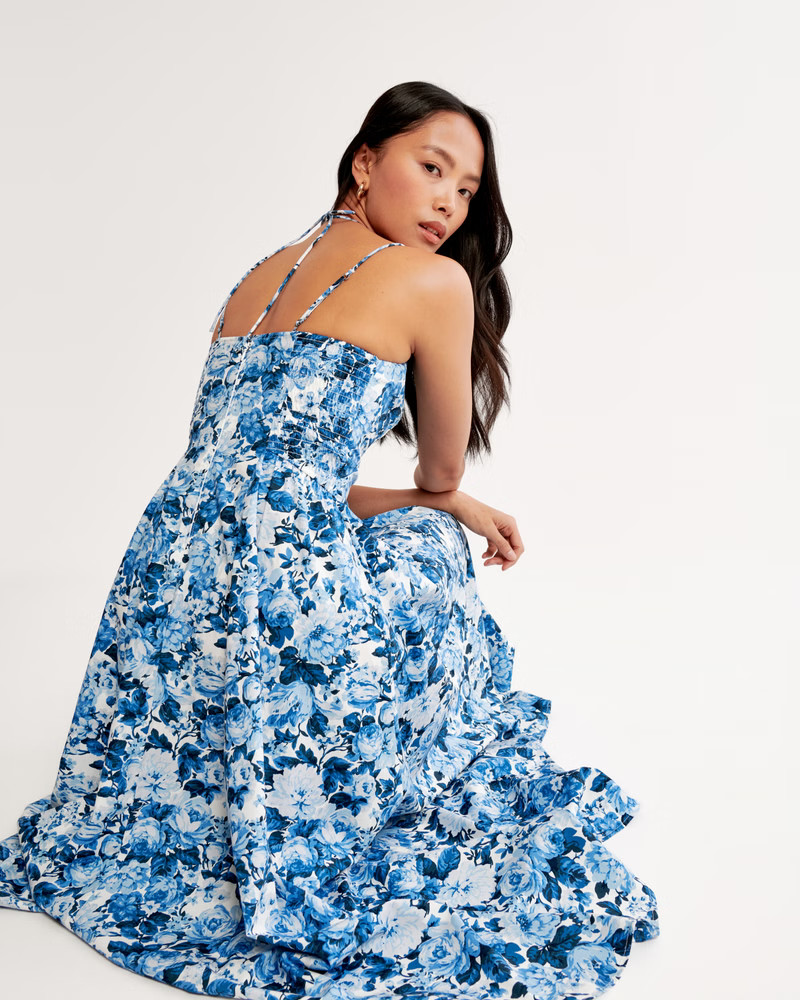 Strappy Drop-Waist Maxi Dress | Abercrombie & Fitch (US)