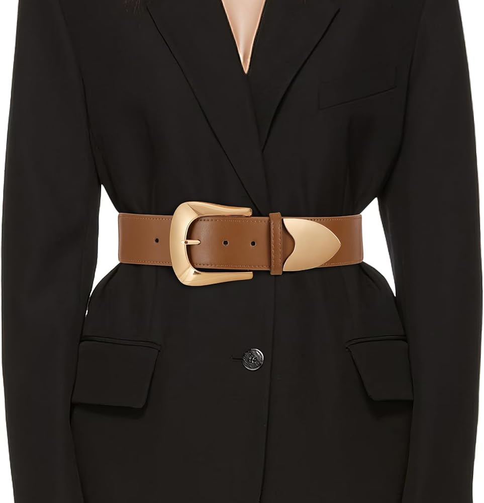 TRIWORKS Women Wide Elastic Waist Belt for Dresses Fashion Wide Stretchy Belt | Amazon (US)