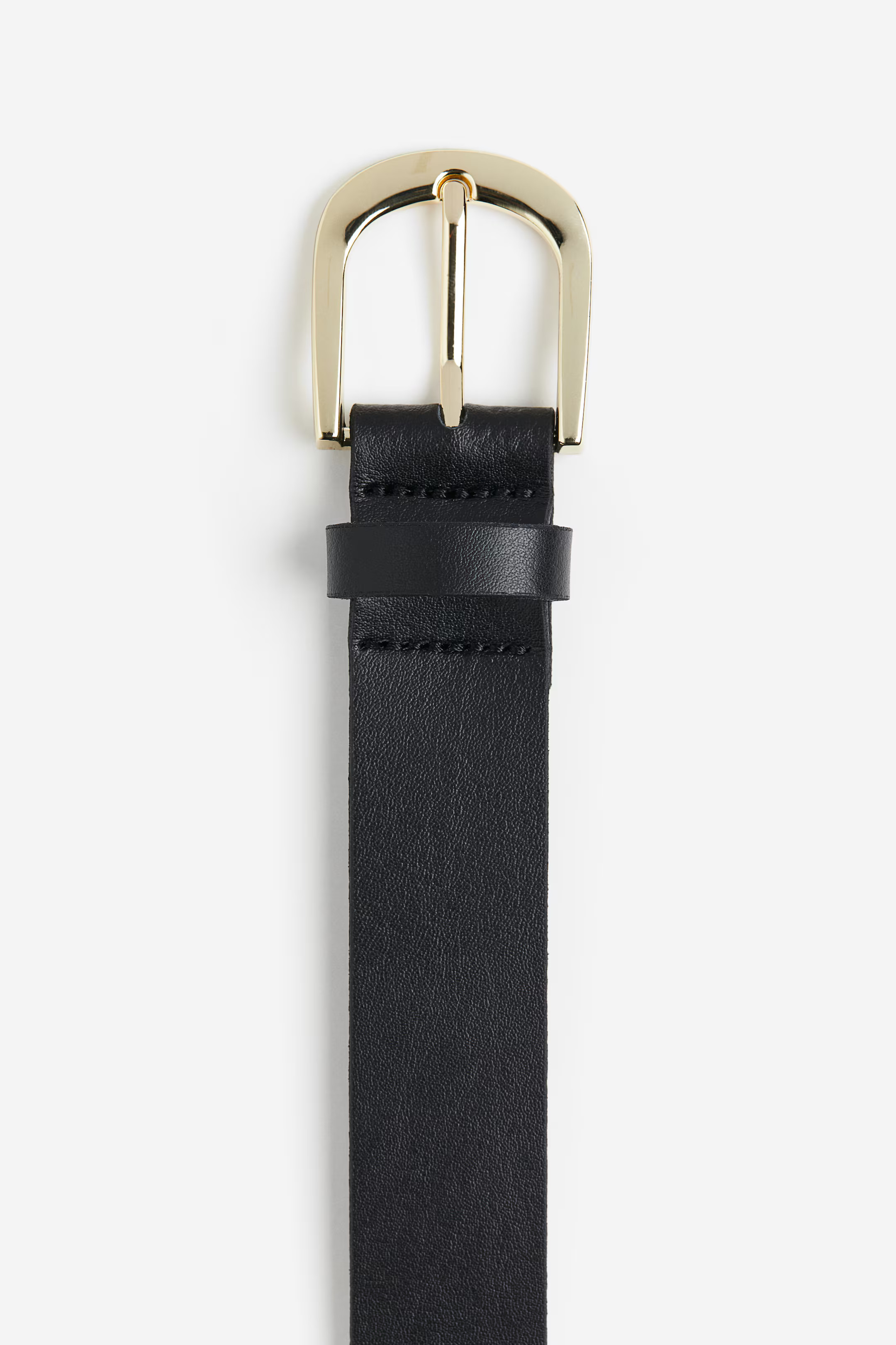 Leather Belt - Black/silver-colored - Ladies | H&M US | H&M (US + CA)