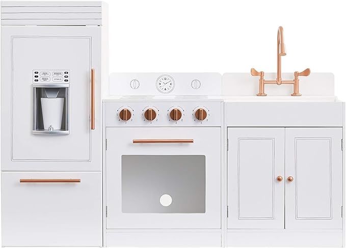 Teamson Kids Little Chef Paris White Play Kitchen with Pretend Ice-Maker, Modular Design, & Stora... | Amazon (US)