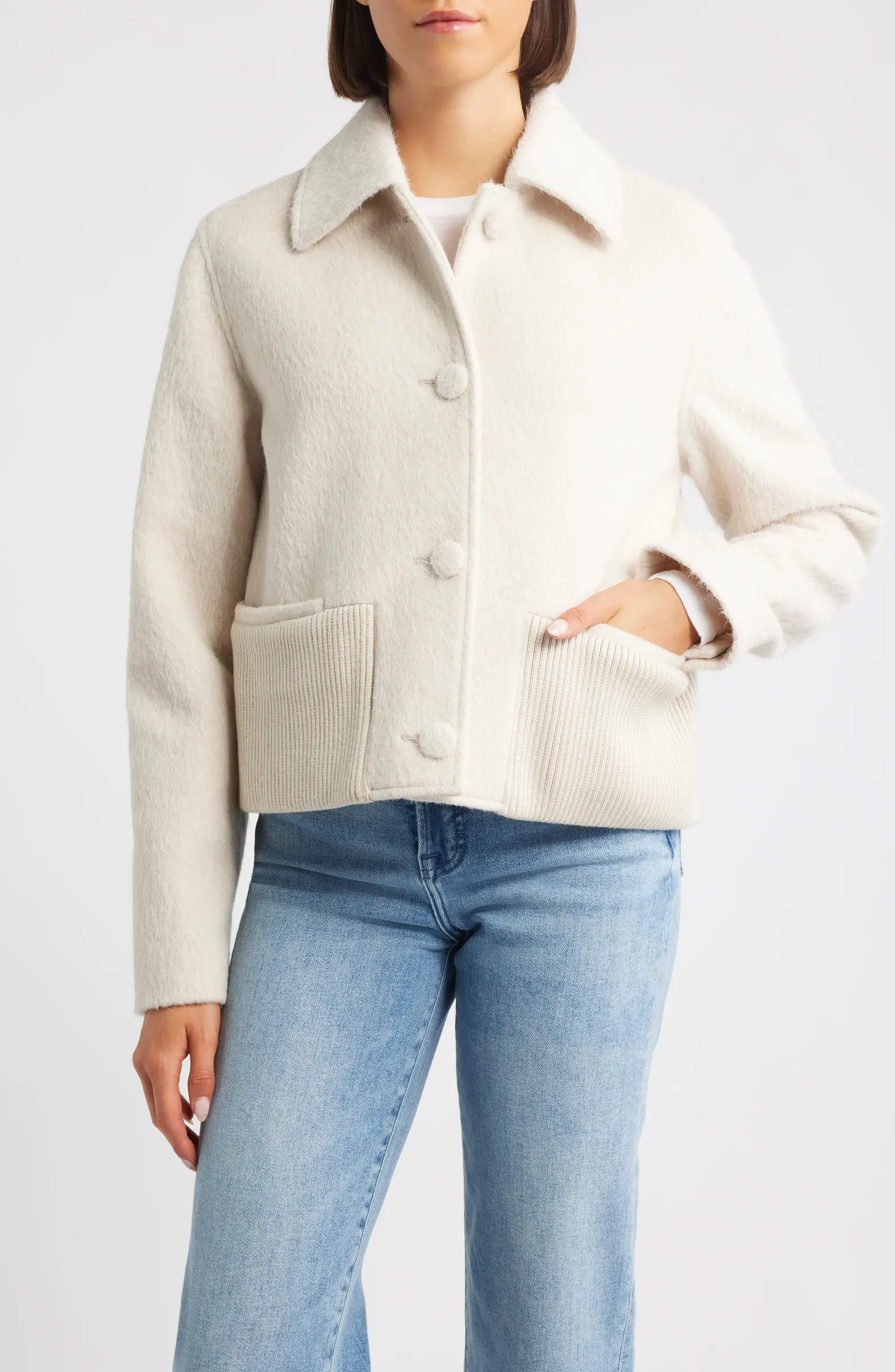 Bernardo Brushed Short Jacket | Nordstrom | Nordstrom