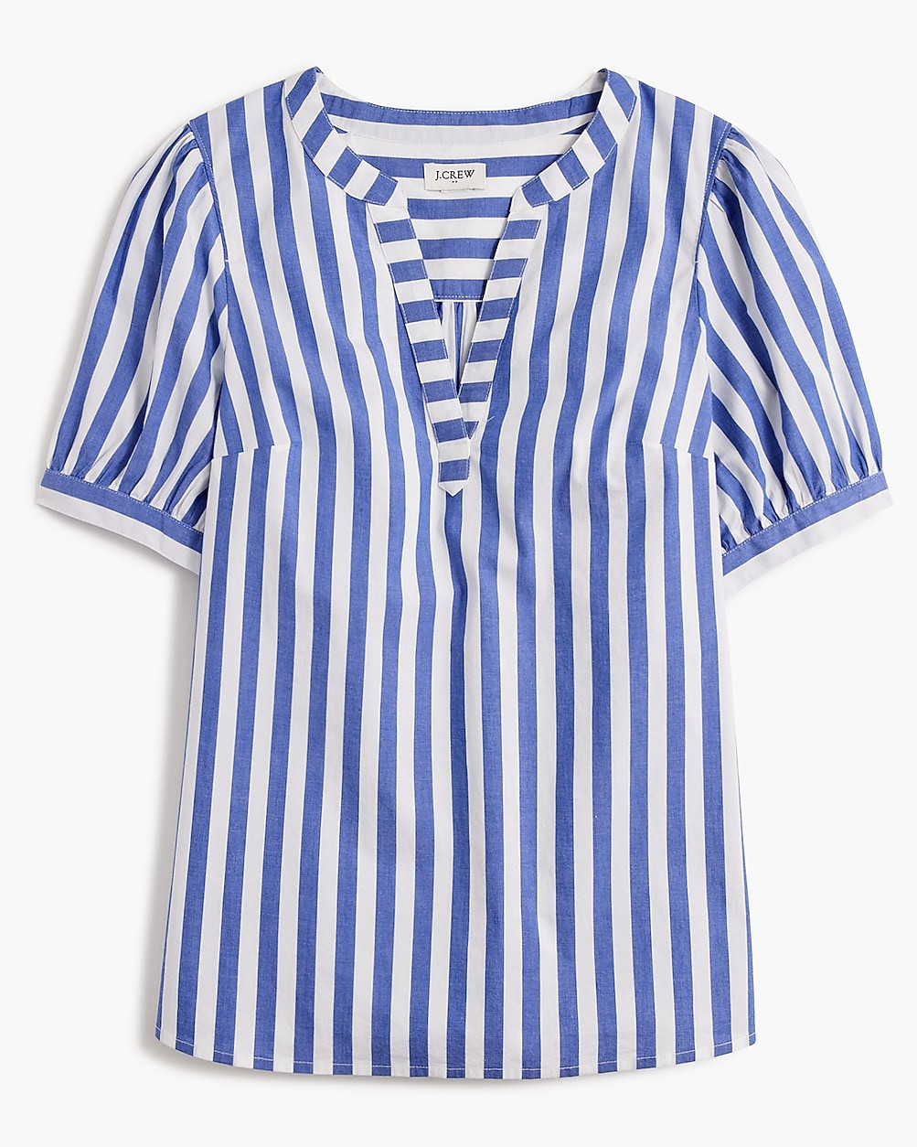 Striped short-sleeve poplin top | J.Crew Factory