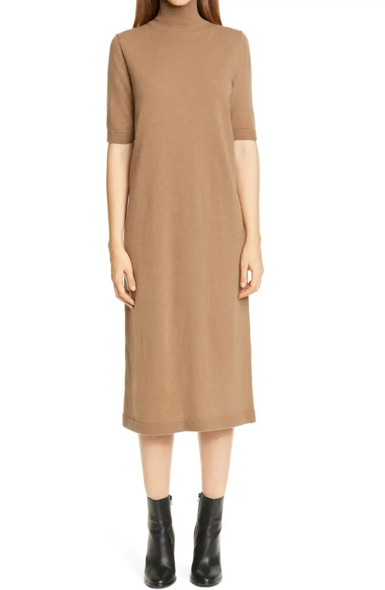 Turtleneck Wool & Cashmere Midi Sweater Dress | Nordstrom