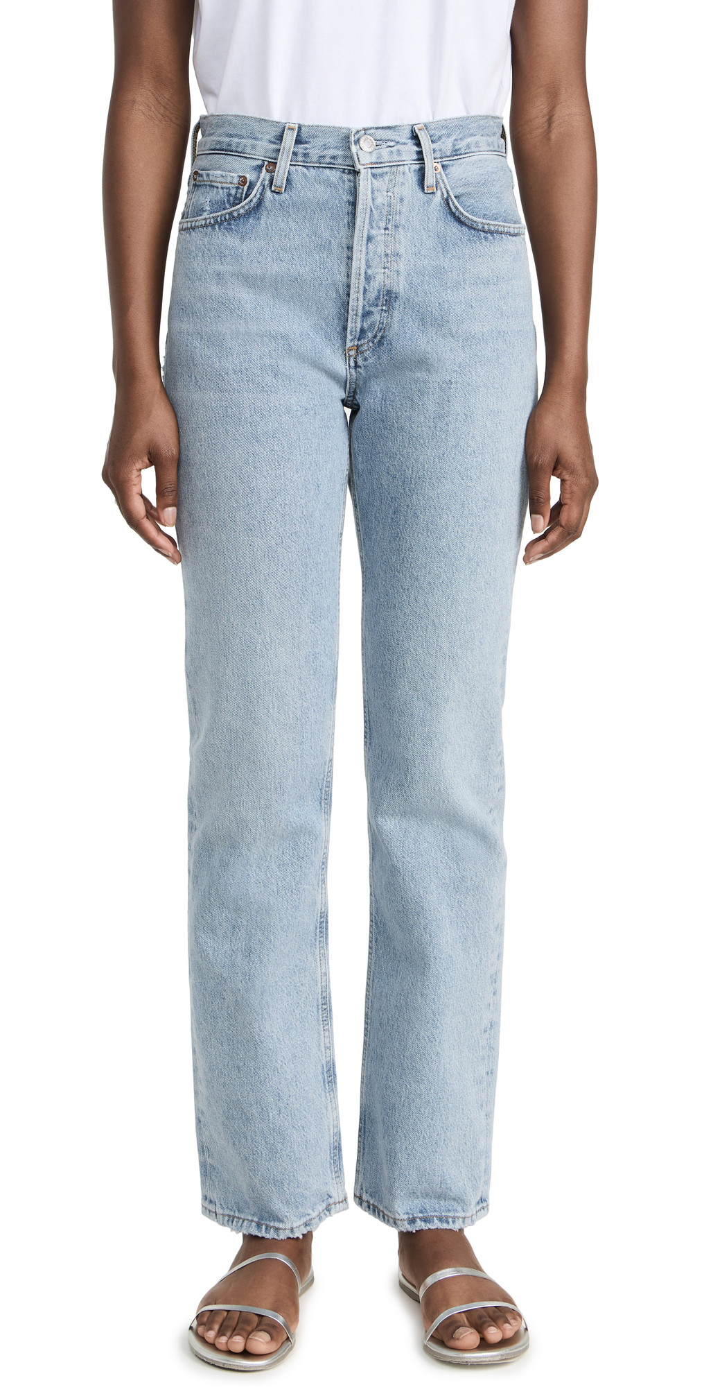 AGOLDE Lana Mid Rise Straight Jeans | Shopbop | Shopbop