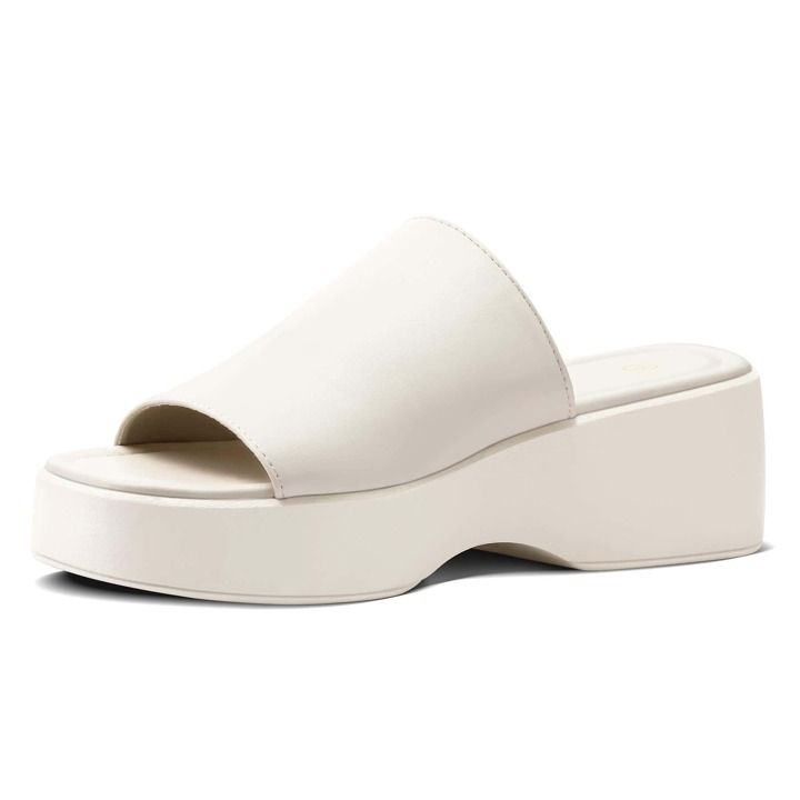 PENNYSUE Women Wedge Platform Sandals Open Toe Slip On Slide Flatform Summer Shoes | SHEIN