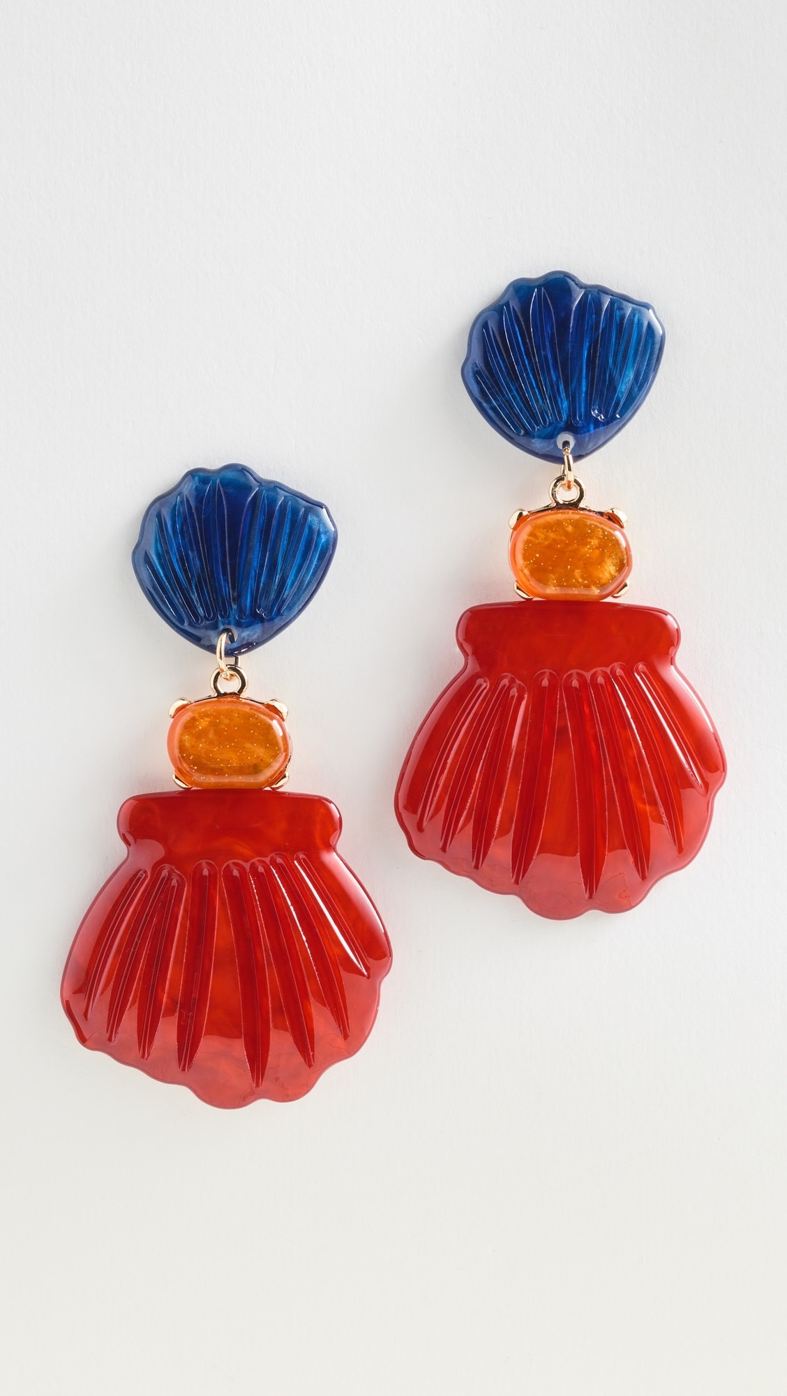Seashell Gem Drop Earrings | Shopbop