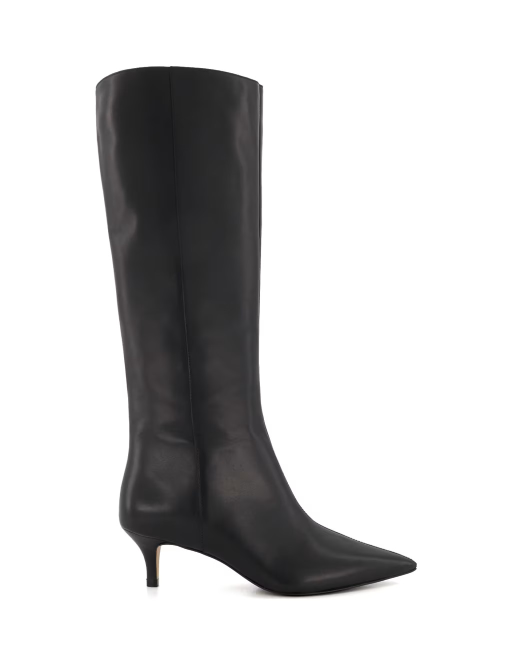 Leather Kitten Heel Pointed Knee High Boots | Marks & Spencer (UK)