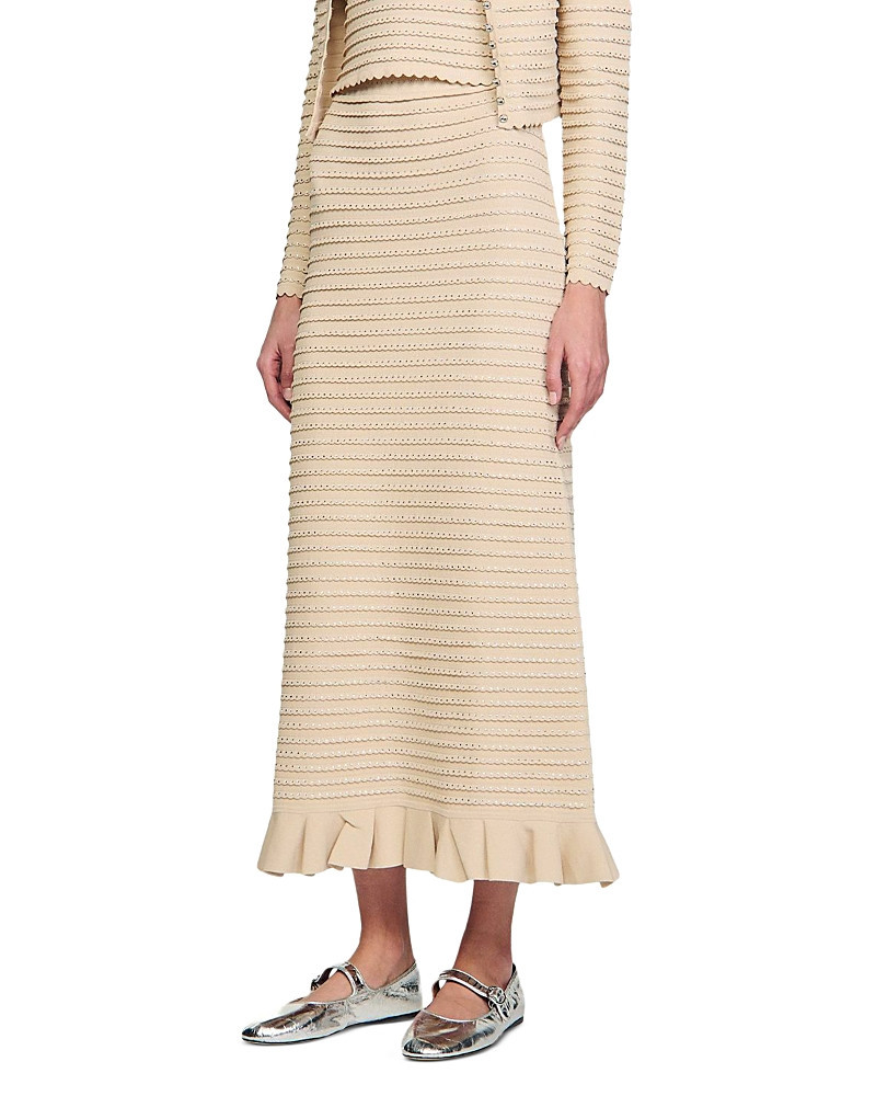 Sandro Rhinestone Knit Maxi Skirt | Bloomingdale's (US)