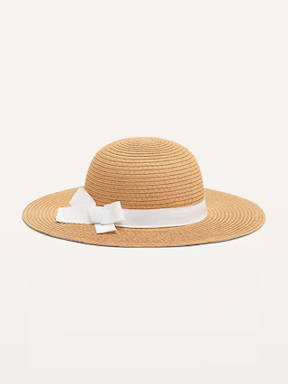 Straw Ribbon Bow-Tie Sun Hat for Baby | Old Navy (US)
