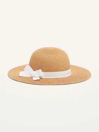 Straw Ribbon Bow-Tie Sun Hat for Baby | Old Navy (US)