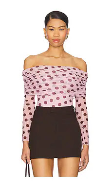 AFRM Maxine Bodysuit in Rose Dot from Revolve.com | Revolve Clothing (Global)