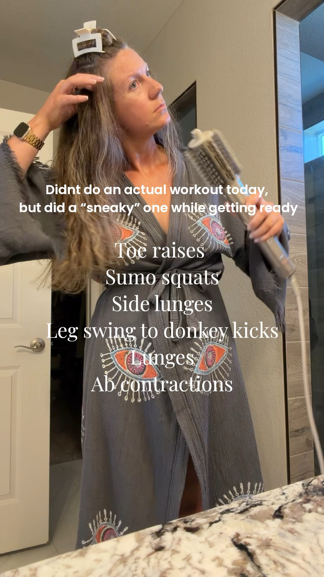 “Sneaky” workout while getting ready

#LTKgrwm #LTKActive #LTKOver40