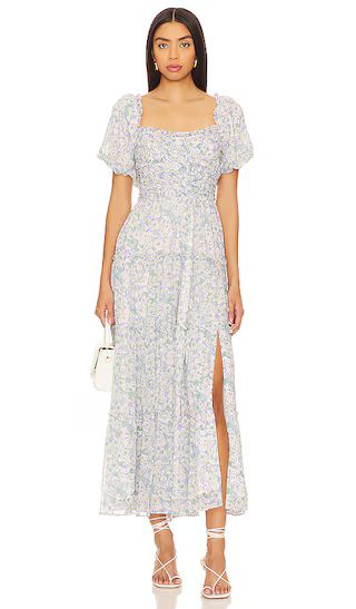 Prina Dress in Blue Green Floral | Revolve Clothing (Global)