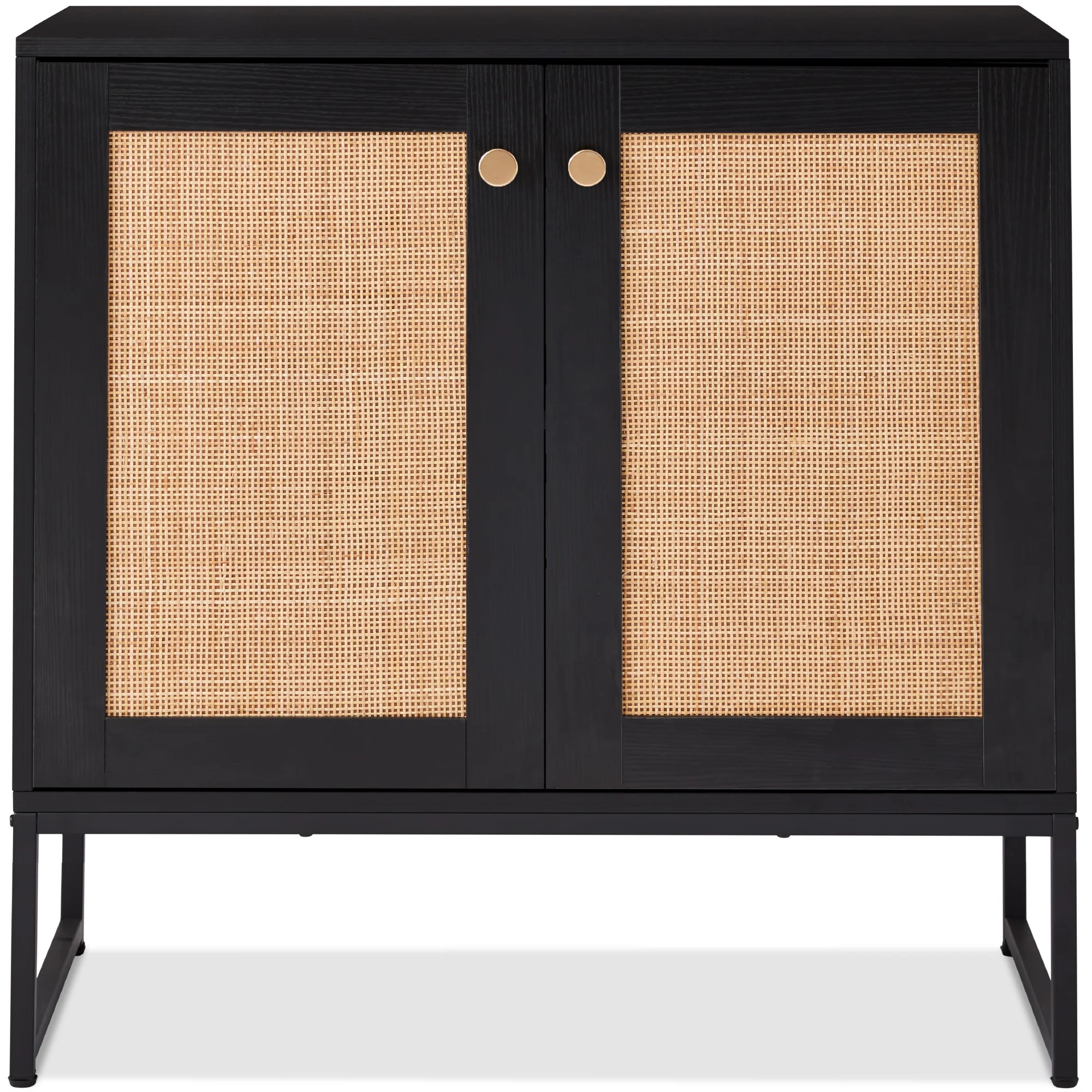 Best Choice Products 2-Door Rattan Storage Cabinet, Accent Furniture, Cupboard w/ Non-Scratch Foot Pads | Shop Simon