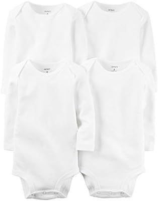 Carter's Long Sleeve White Onesies (24 Month , 4 Per Pack) | Amazon (US)