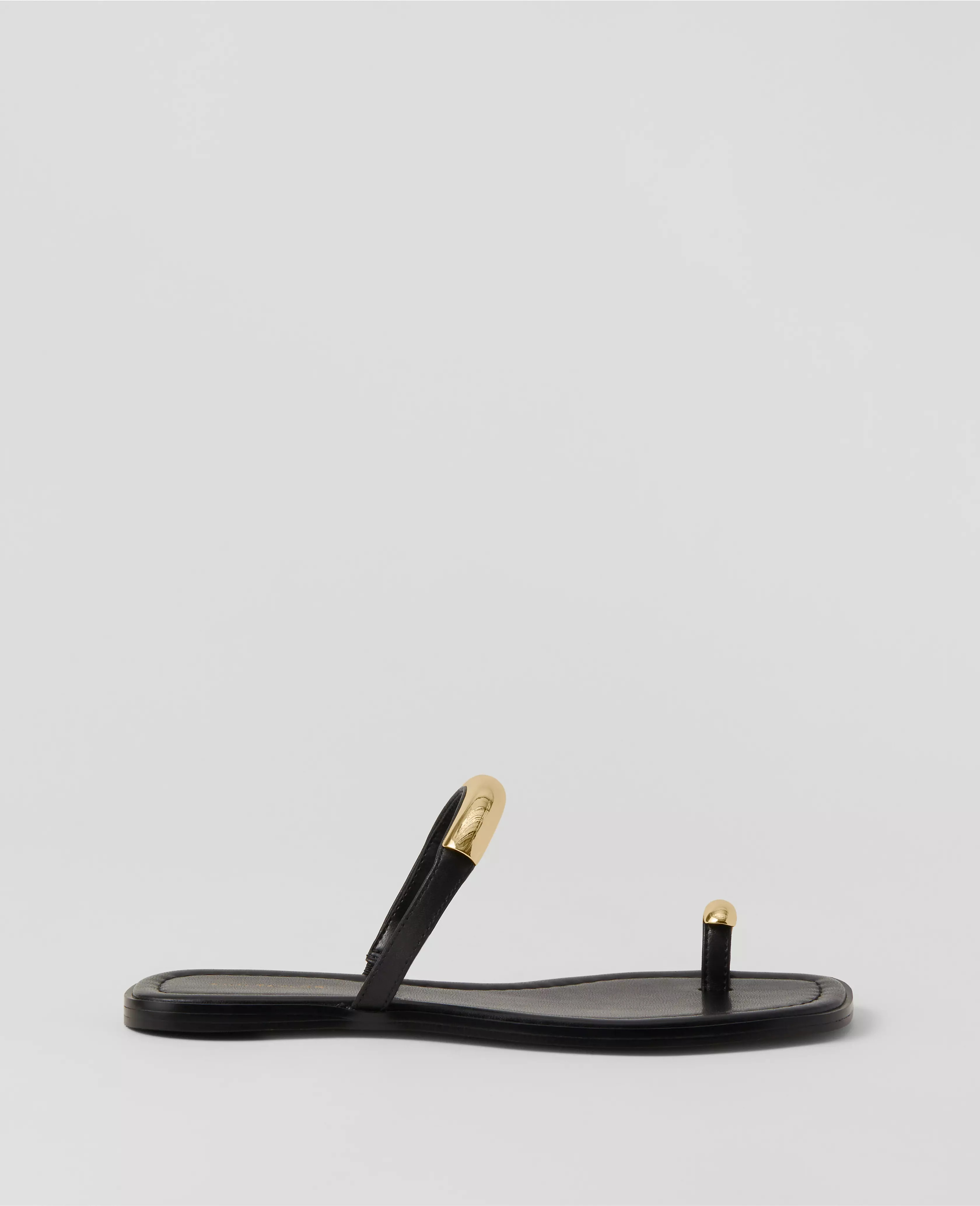 Embellished Toe Ring Leather Sandals | Ann Taylor