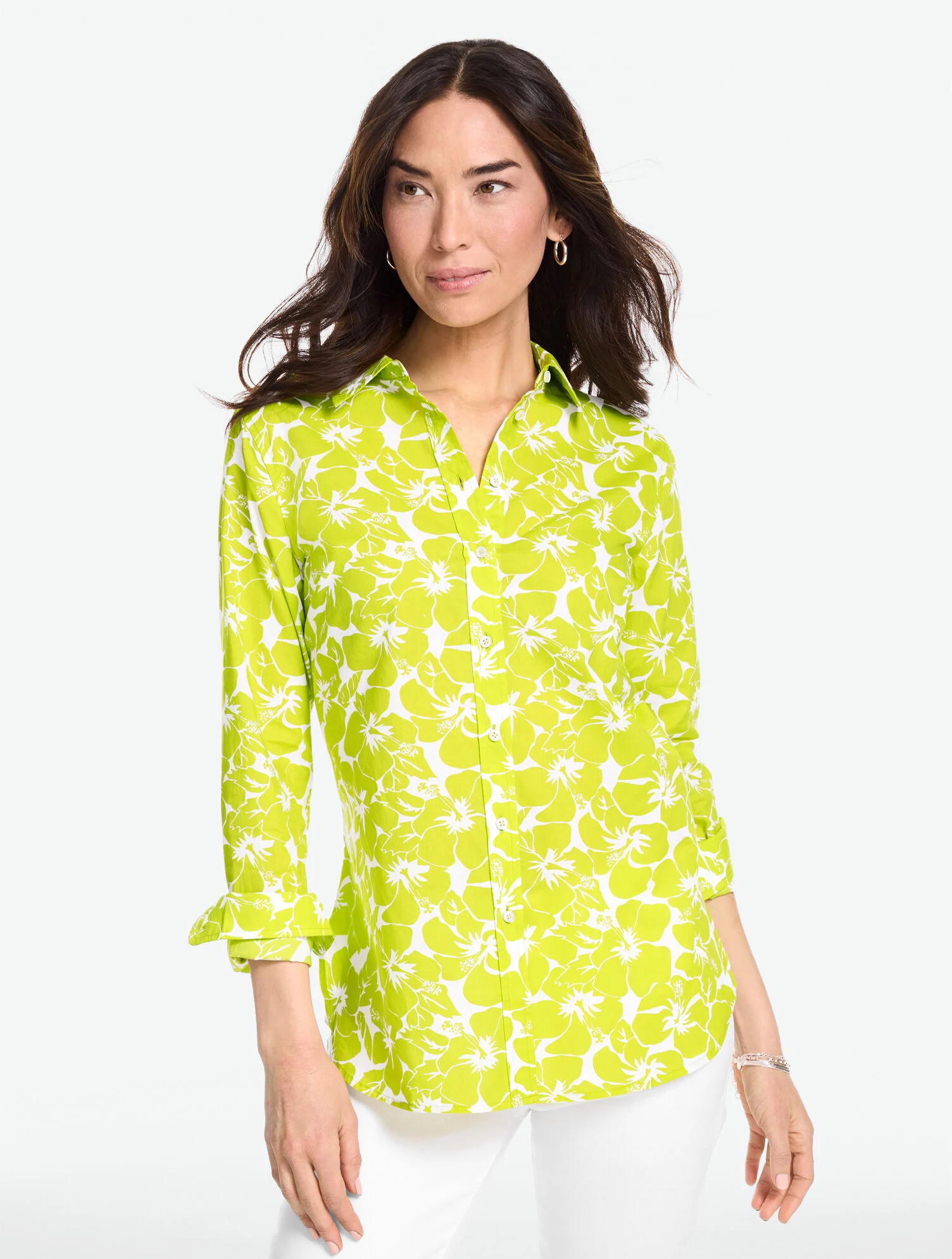 Modern Classic Shirt - Hibiscus | Talbots