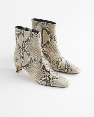 Faux Snakeskin Skinny Heel Ankle Boot | Chico's