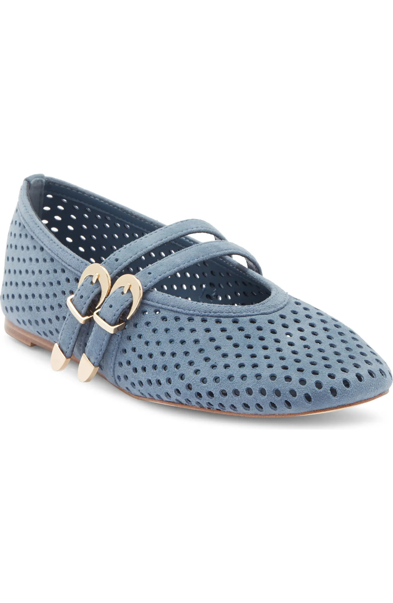 Steve Madden Lissa Perforated Mary Jane Flat (Women) | Nordstromrack | Nordstrom Rack