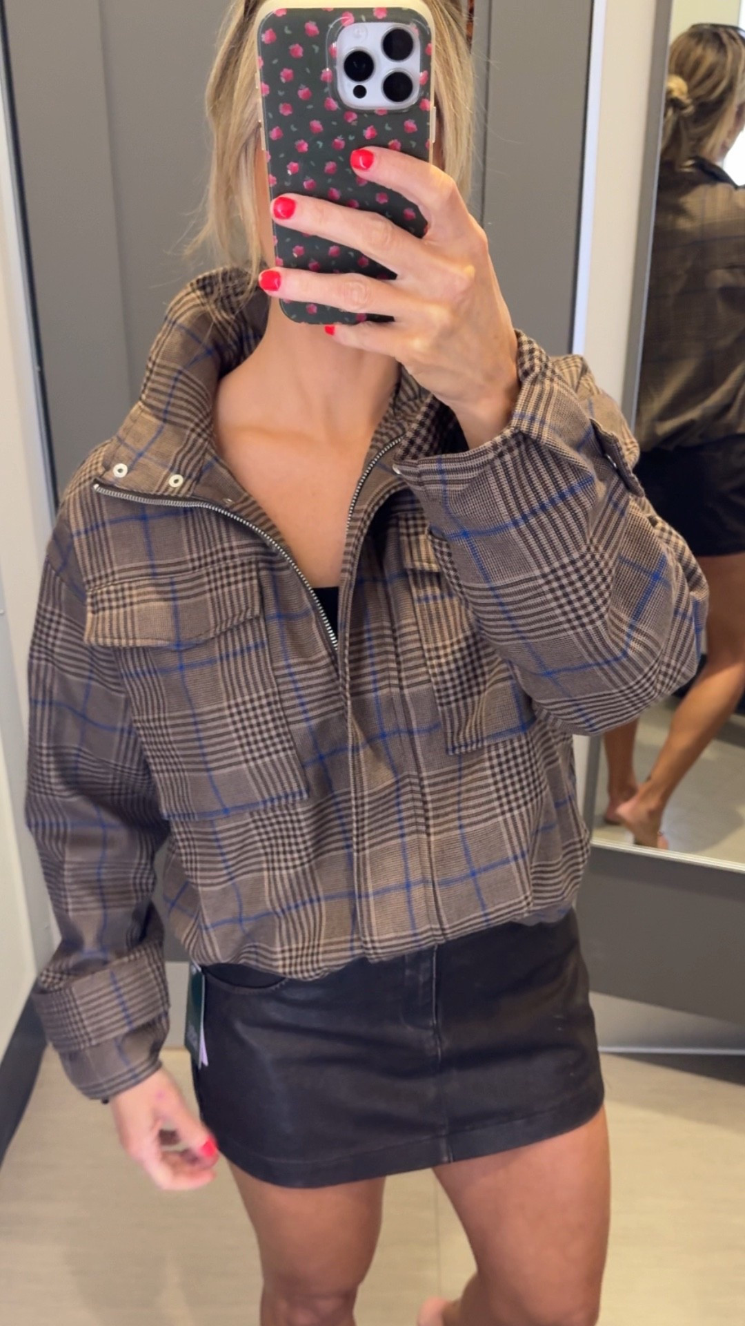 Love love love this fall brown plaid jacket - you could wear and style a million different ways. Really comfortable on and not too heavy! I’m wearing a small, I would say it runs slightly oversized, but not too oversize so just depending on how you would want it to fit would determine sizing! Super cute brown mini skirt and I mean it is MINI so just beware it is very short. I would definitely size up at least two sizes because it does run small!

#LTKgrwm #LTKSaleAlert #LTKSeasonal