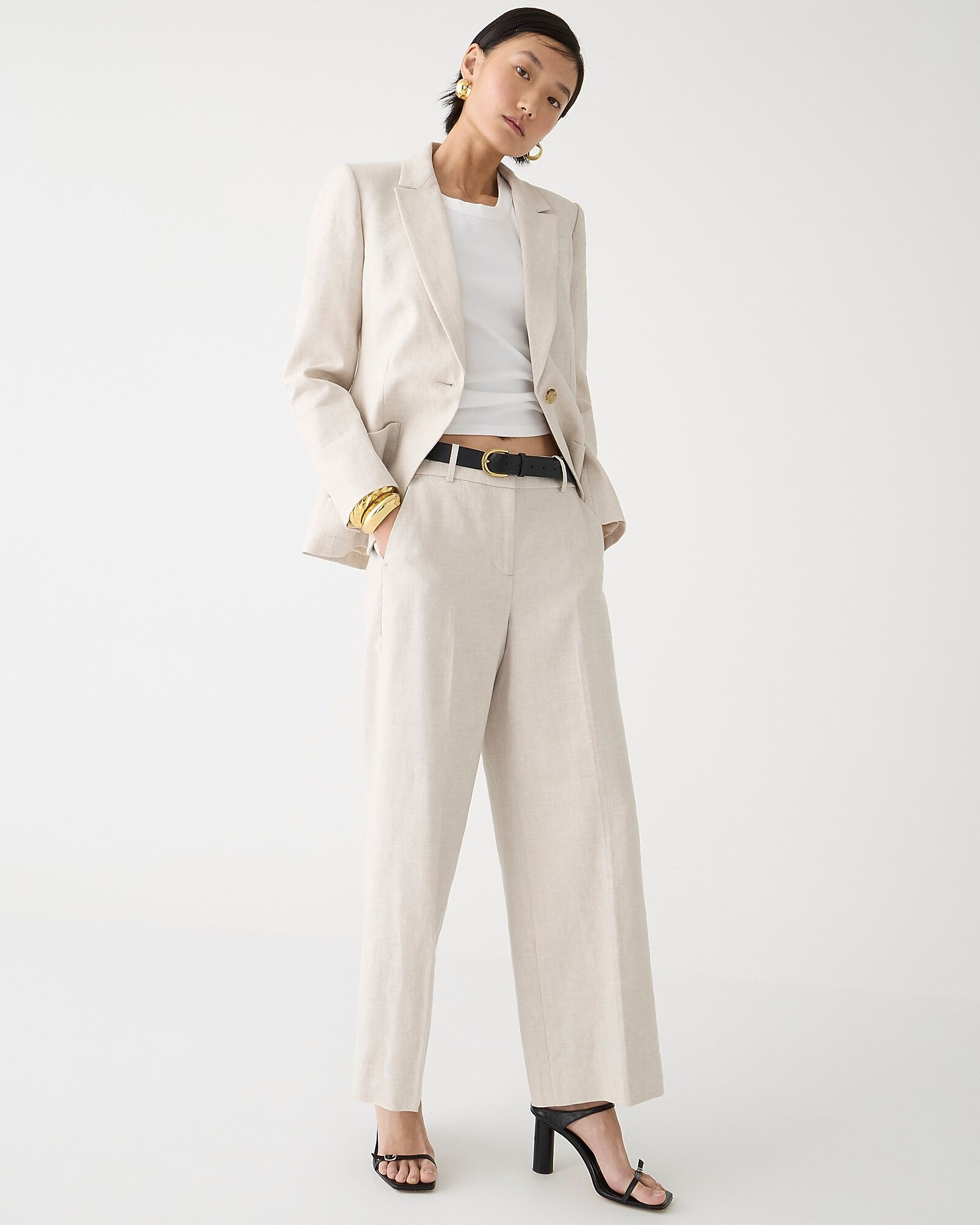 Sydney pant in stretch linen blend | J. Crew US