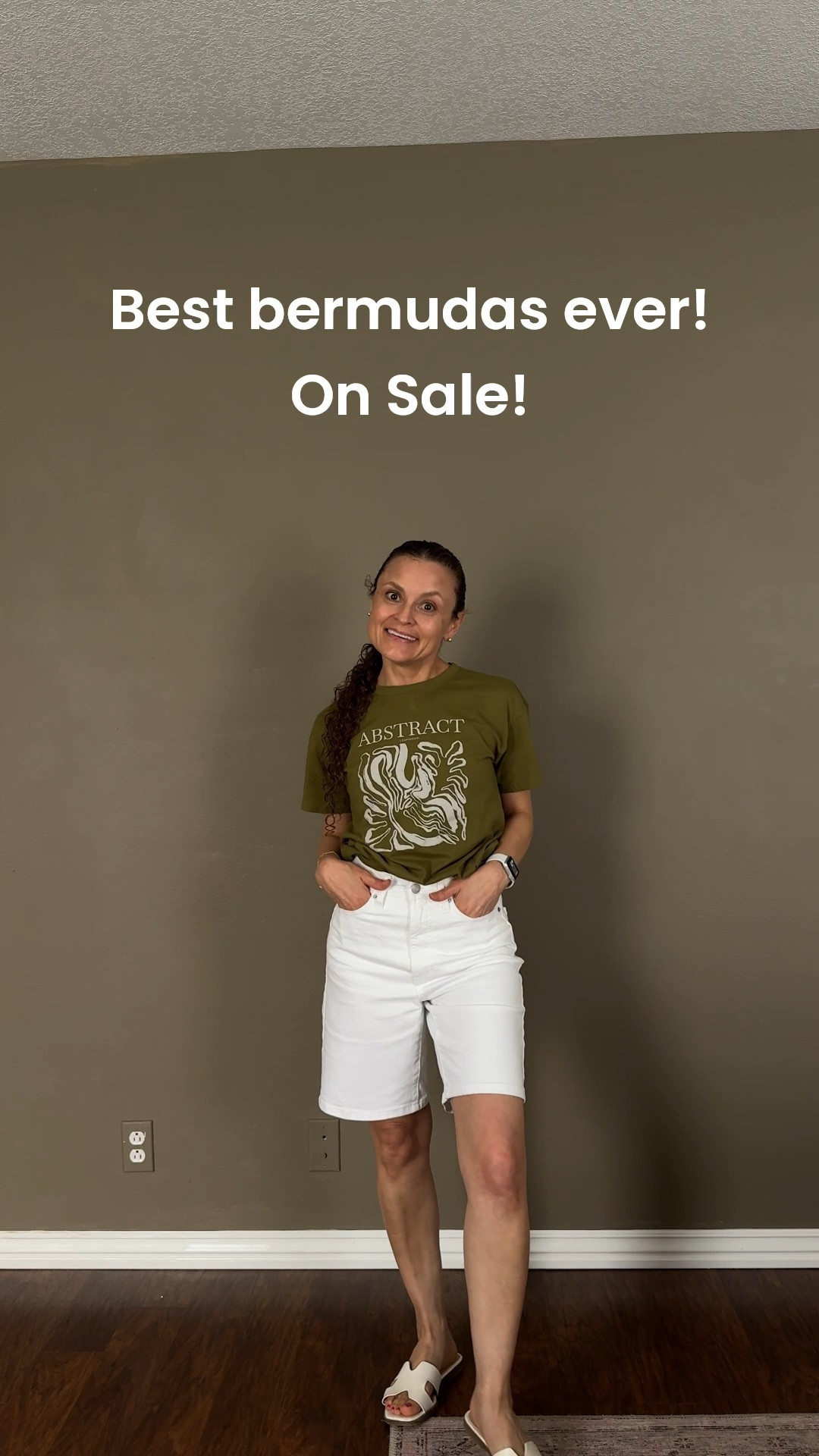 High-rise, Denim Bermuda, comes in different colors and all sizes. Love them!!

#LTKmomlife #LTKSeasonal #LTKSaleAlert