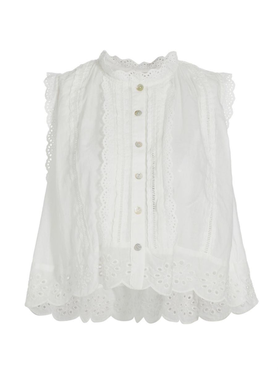 Lace Sleeveless Blouse | Saks Fifth Avenue