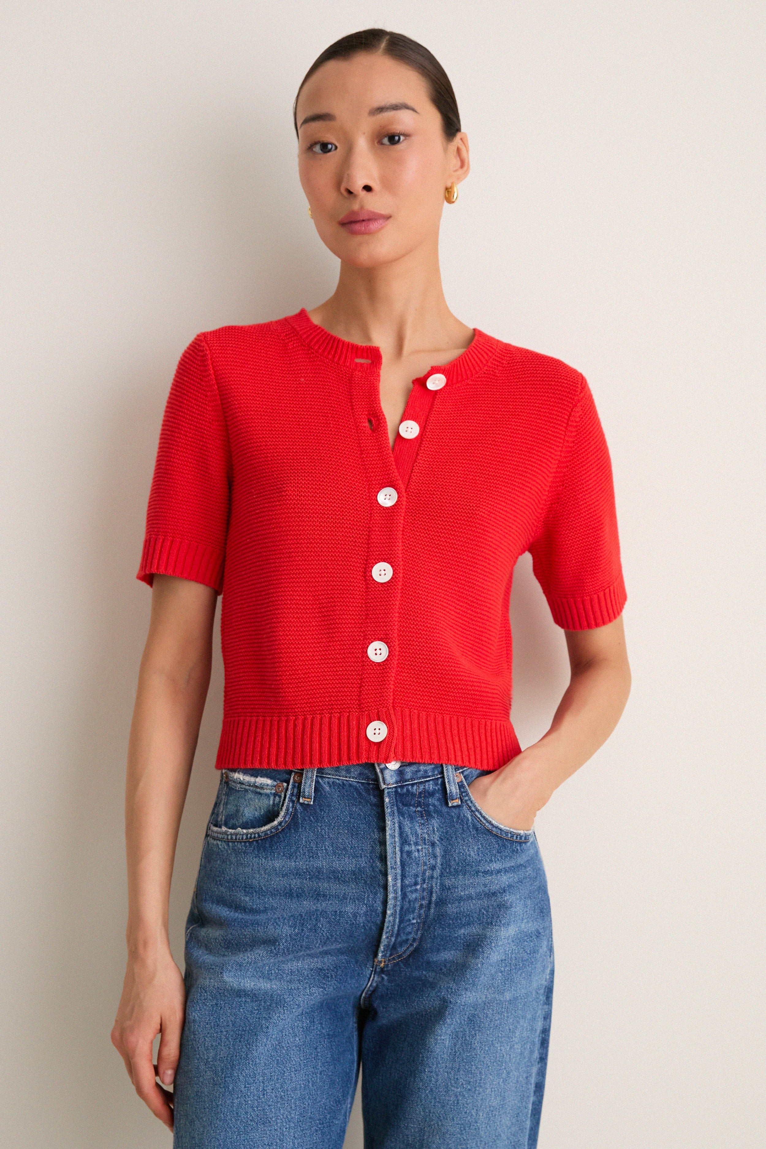 Tomato Elle Cardigan in Linen Cotton | Tuckernuck (US)