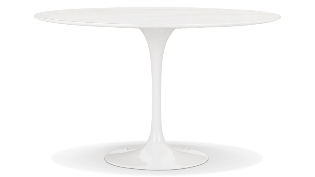 Tulip Table - Round Tulip Dining Table, Calacatta Marble | Interior Icons