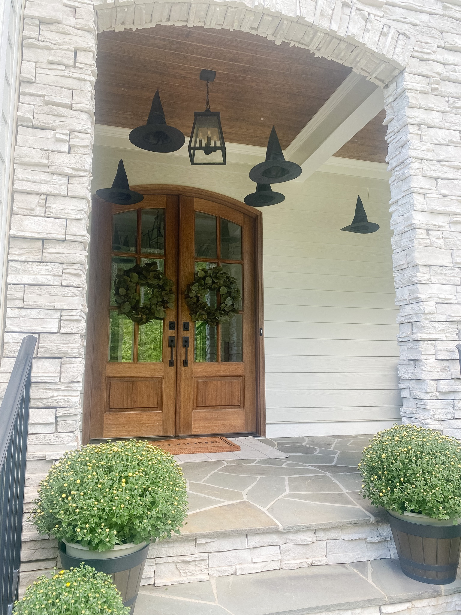 Halloween decor. Fall decor. Witches hats. Outdoor decor. Outdoor Halloween decor. Halloween. Front porch. 

#LTKHalloween #LTKhome