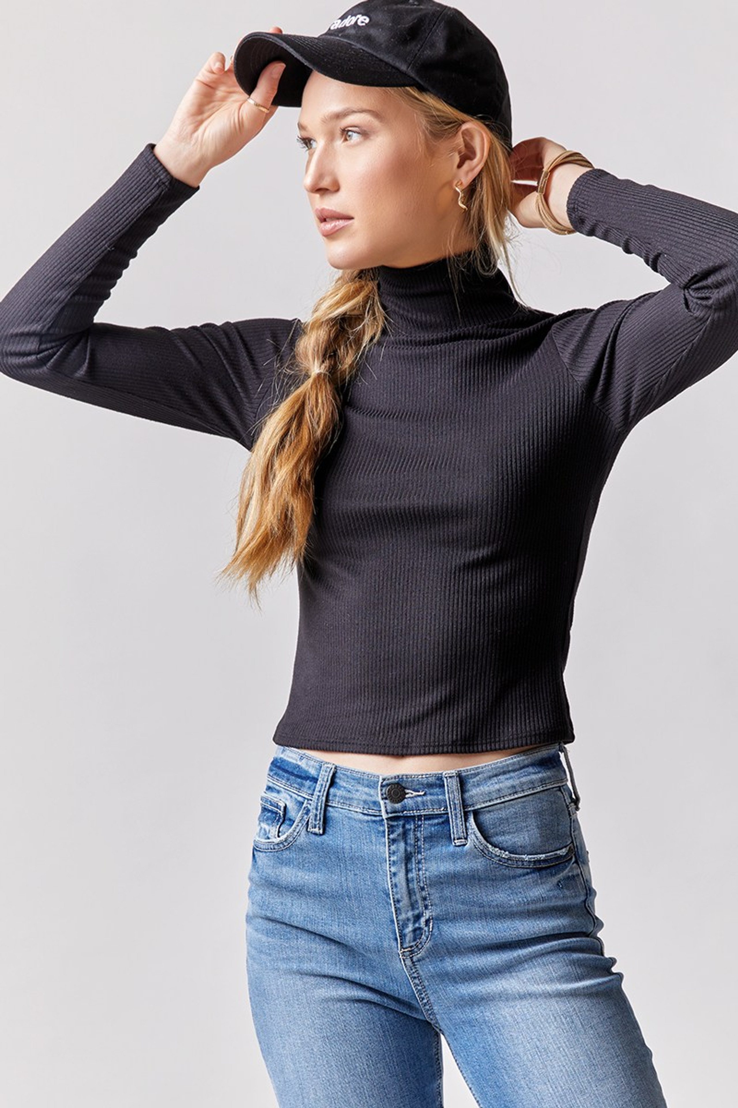 Marjorie Ribbed Knit Turtleneck Top | Francesca's