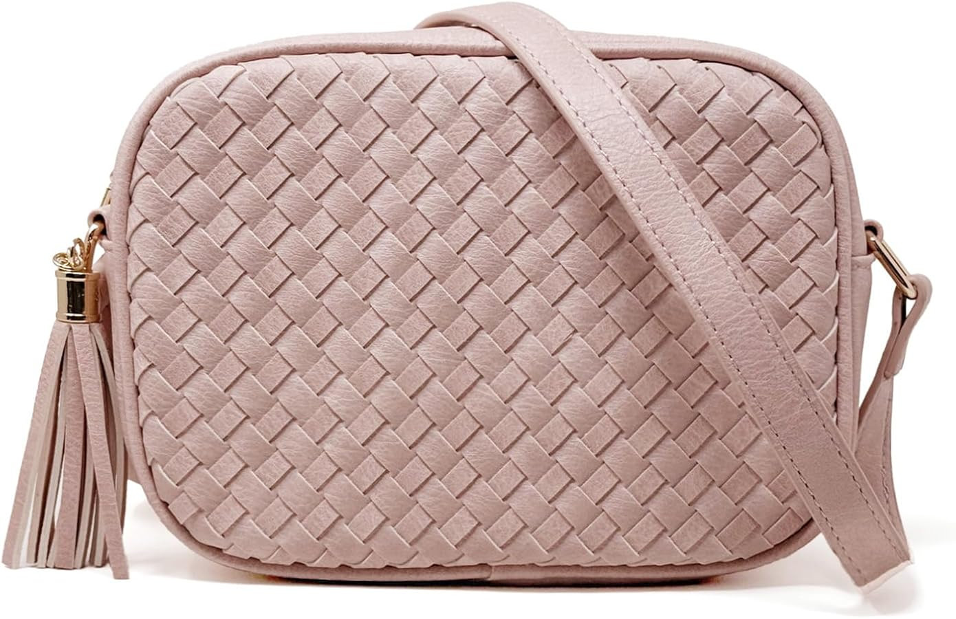 AFKOMST Woven Crossbody Bags for Women Small Fall Cross Body Purse and Boho Handbags with Tassels... | Amazon (US)