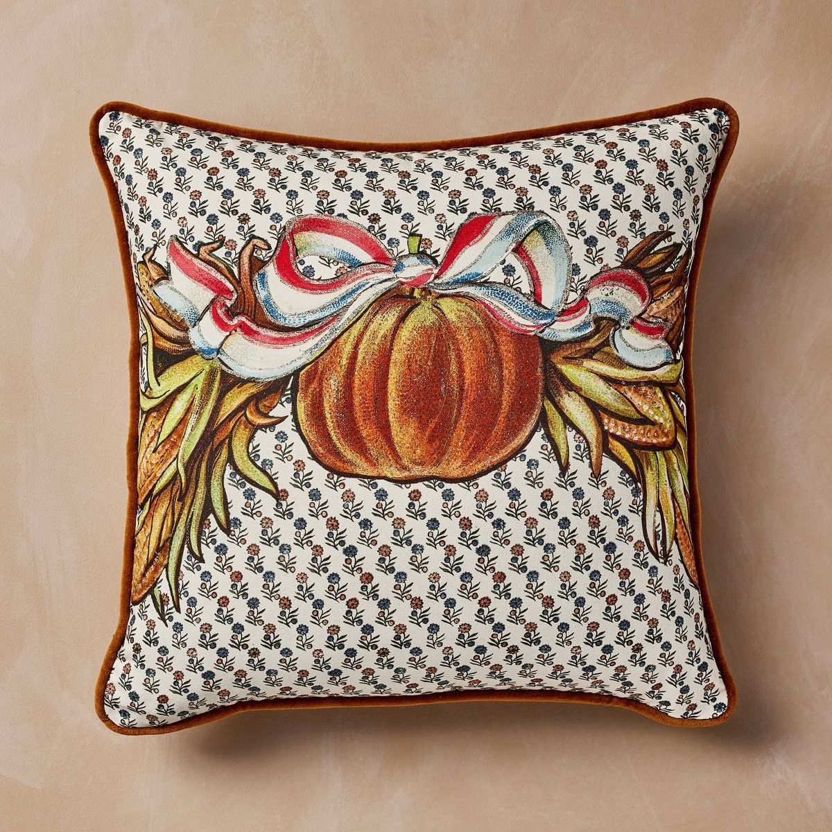 18" Square Pillow Fall Pumpkin - John Derian for Target | Target